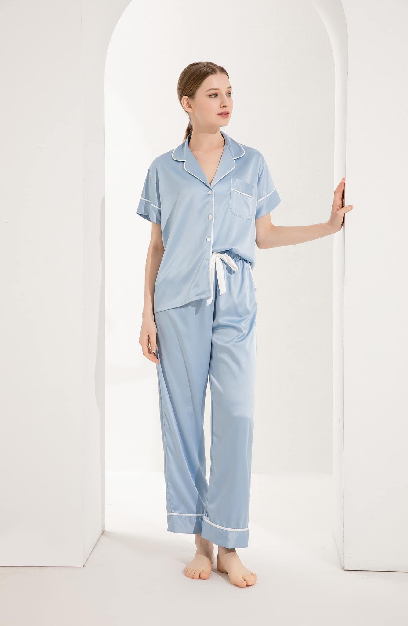 Azure Short Sleeve & Pants Pyjamas